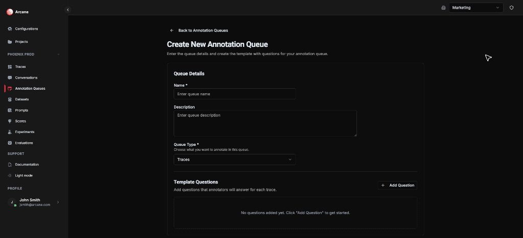 Create New Annotation Queue