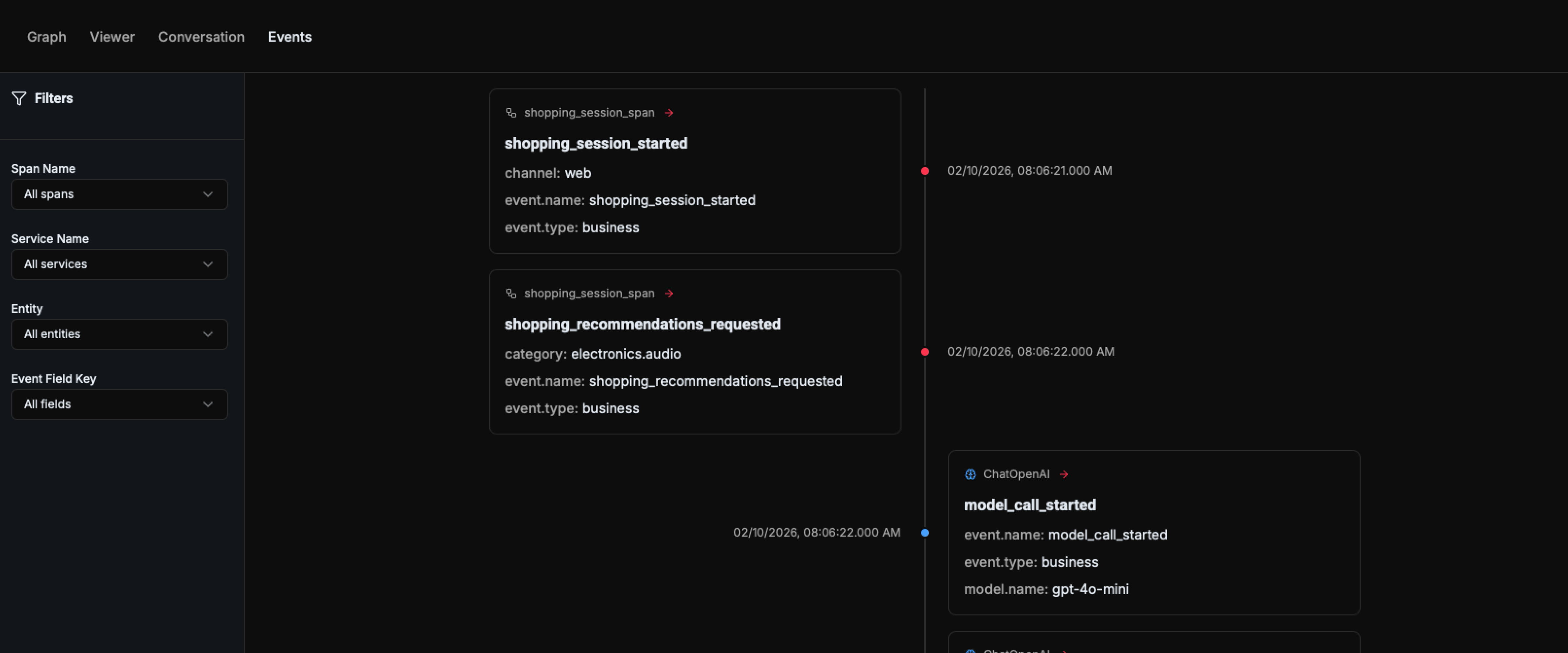 Native OpenTelemetry Events Support